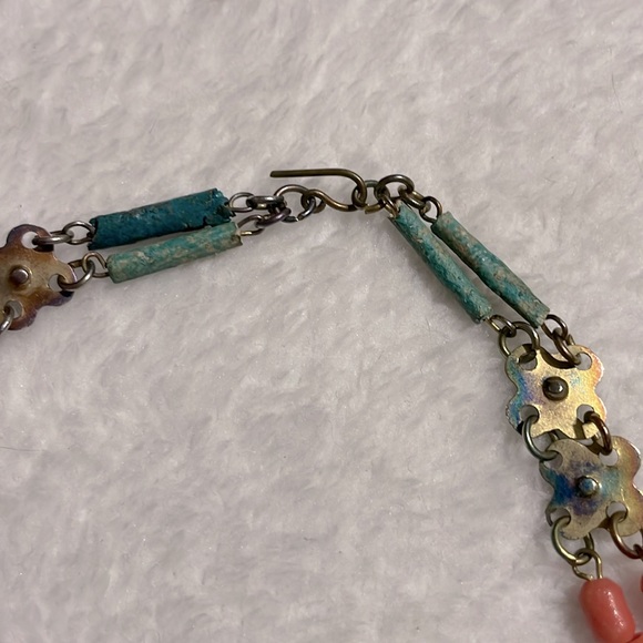 Vintage Egyptian Revival Bib Necklace - Picture 4 of 8